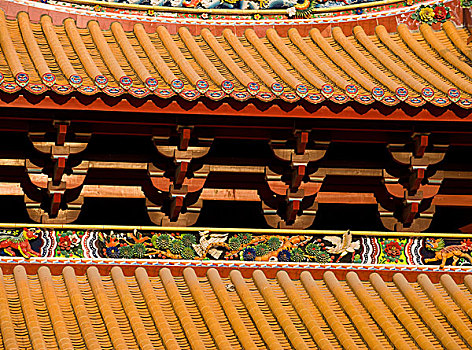 特写,中国寺庙,屋顶