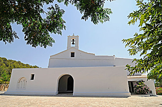 教堂,圣洛伦佐,伊比萨岛,巴利阿里群岛,西班牙,欧洲