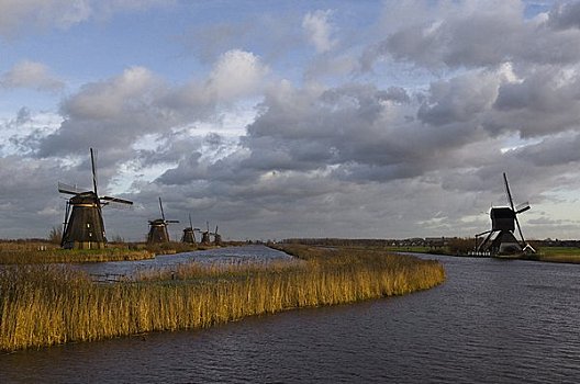 风车,金德代克,荷兰