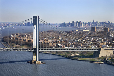 纽约湾海峡桥图片