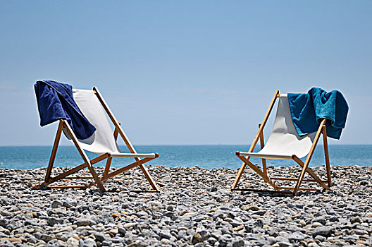 椅子,海滩,朗格多克-鲁西永大区,法国