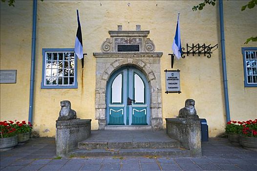 入口,市政厅,波罗的海岛屿,爱沙尼亚,波罗的海国家,东北方,欧洲
