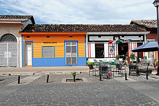 房子正面,格拉纳达,尼加拉瓜,中美洲