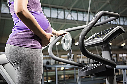 孕妇,练习,健身房