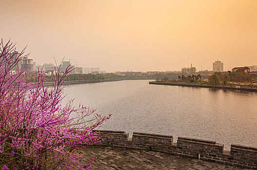傍晚,荆州,护城河,很美丽