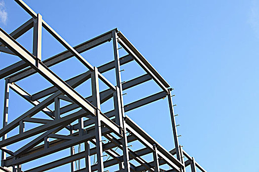 钢铁,框架,建筑,施工,艾伯塔省,加拿大
