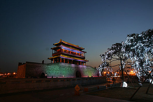 北京永定门夜景