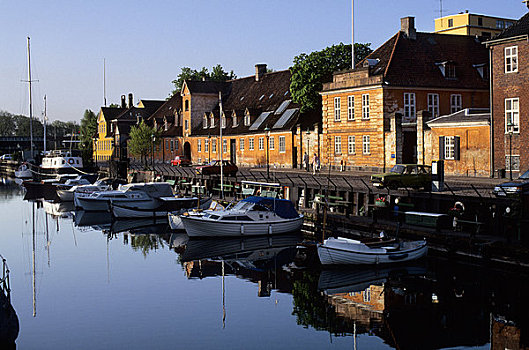 丹麦,哥本哈根,老城,运河
