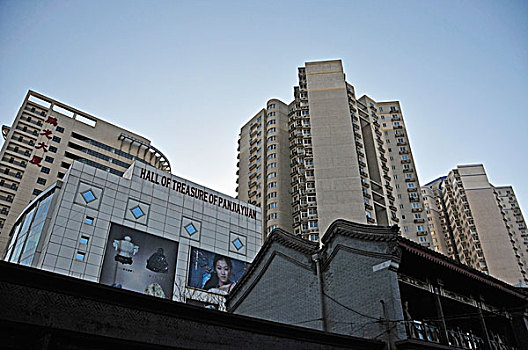 仰视,建筑,蓝天,潘家园,北京,中国
