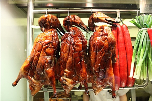 烤,鸭肉,出售,香港
