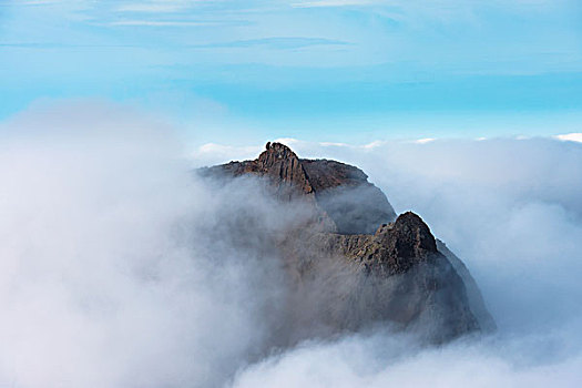 风景,隔阂,顶峰,出现,云,黑色,斯凯岛,苏格兰