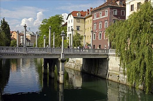 桥,卢布尔雅那,斯洛文尼亚