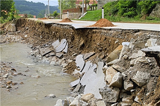 道路,洪水