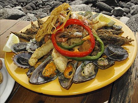 海鲜食品,帕尔玛,加纳利群岛,西班牙