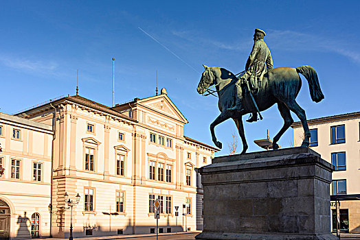 骑马雕像,王子,利奥波德,档案,施里布舍埃尔伯,巴登符腾堡,德国