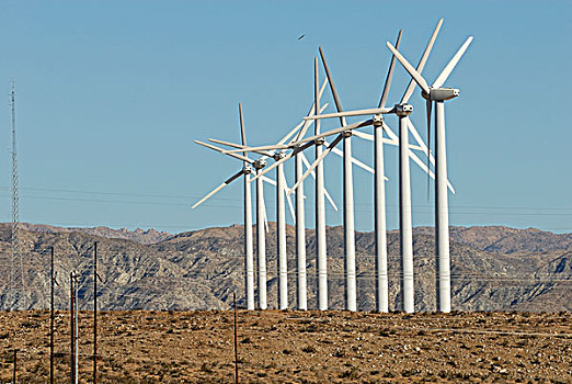 风轮机,柯契拉谷,棕榈泉,加利福尼亚,美国