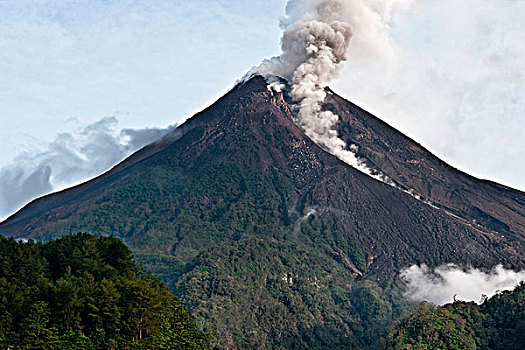 火山,爪哇,印度尼西亚,东南亚,亚洲