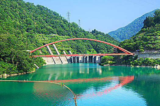 桥,湖,富山