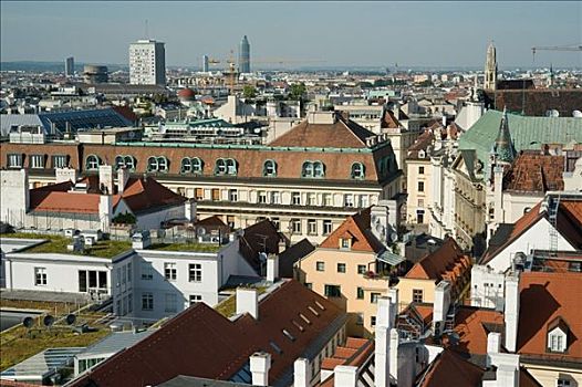 屋顶,维也纳,奥地利,俯视图
