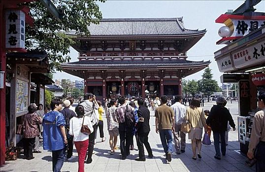 游客,浅草寺,浅草,东京,日本,亚洲