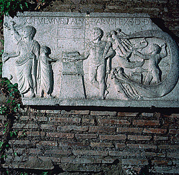 罗马人,浮雕,三世纪,艺术家,未知