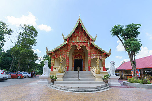 泰国清莱城市里的佛教寺庙