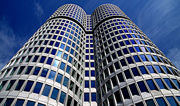 现代建筑,摩天大楼,宝马公司,慕尼黑,巴伐利亚,德国,欧洲