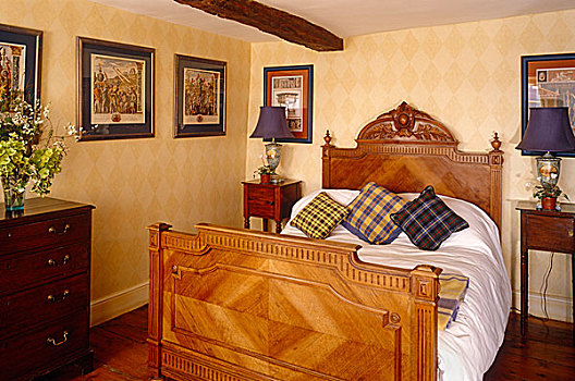 灯,床头柜,木质,双人床