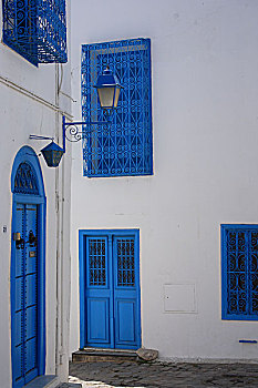 突尼斯,蓝白小镇,地中海