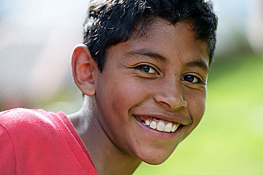男孩,10岁,头像,波哥大,哥伦比亚,南美