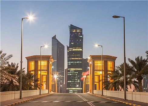 建筑,科威特城,光亮,黄昏