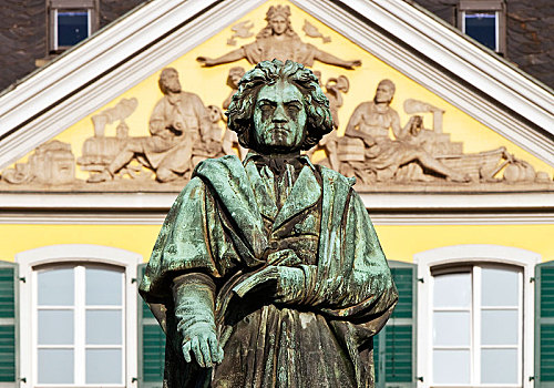 贝多芬,纪念建筑,正面,邮局,北莱茵威斯特伐利亚,德国,欧洲