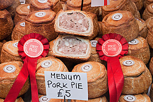 猪肉,馅饼,玫瑰形饰物,博罗市场,南华克,伦敦,英格兰