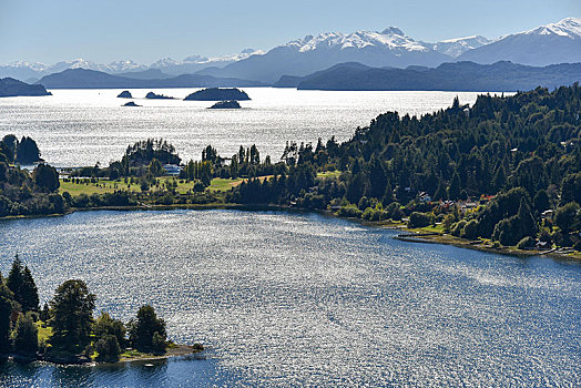 湖,纳韦尔瓦皮,靠近,巴里洛切,巴塔哥尼亚,阿根廷,南美