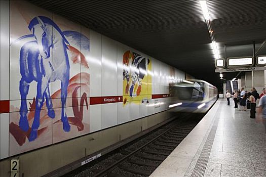 地铁,车站,慕尼黑,巴伐利亚,德国,欧洲
