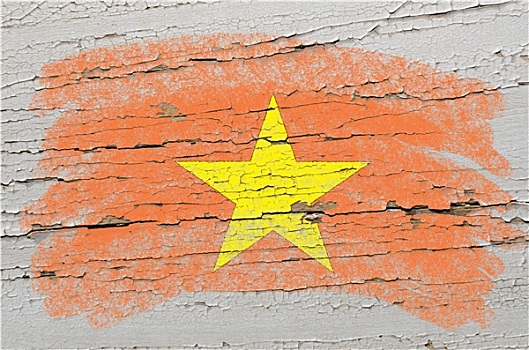 旗帜,越南,低劣,木质,纹理,涂绘,粉笔
