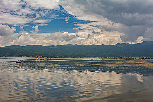 丽江拉市海湿地湖光山色