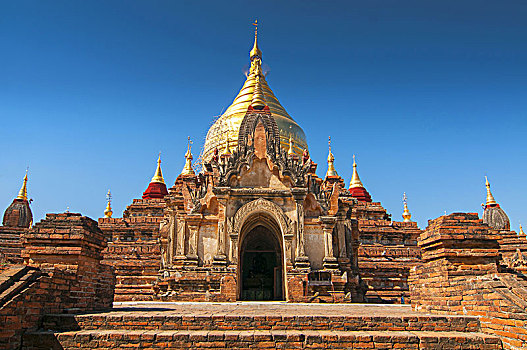 塔,庙宇,朴素,蒲甘,缅甸
