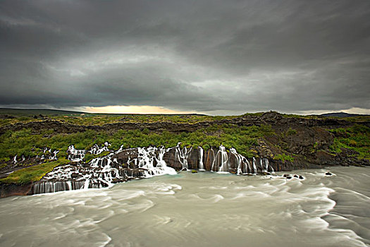 流动,白色,河,冰岛