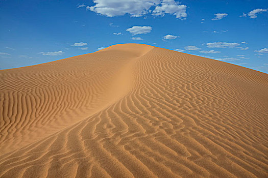 撒哈拉沙漠,沙丘,多云,蓝天