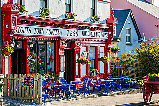餐馆,咖啡,岛屿,斯凯利格,海岸,克俐环,凯瑞郡,爱尔兰