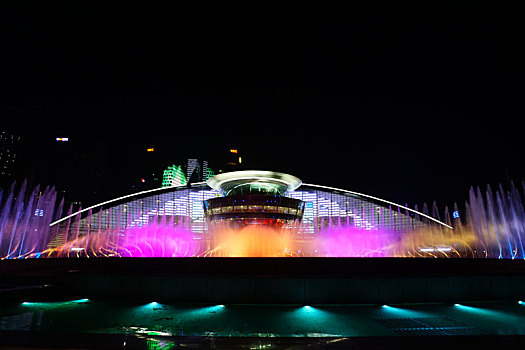 杭州大剧院音乐喷泉