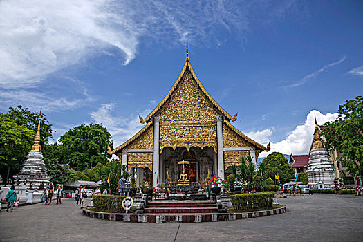 泰国清迈古城契迪龙寺,wat,chedi,luang,主佛殿