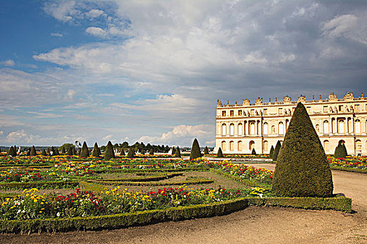 凡尔赛宫,花园,建筑背景,法国