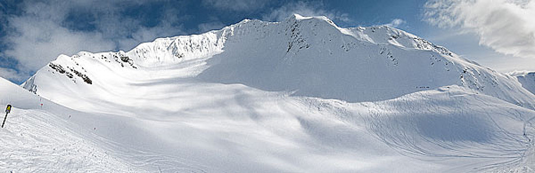 冬天,景色,滑雪,冰河,器具,滑雪轨迹,阿拉斯加