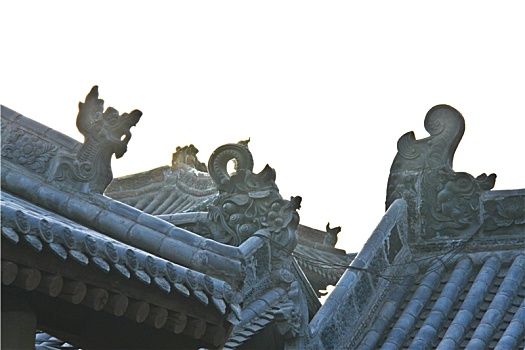 汾城古建上的屋顶雕刻