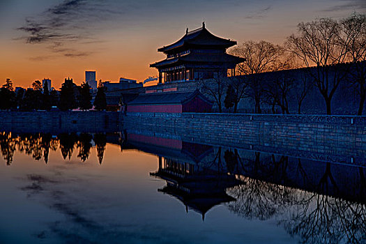 北京故宫日出
