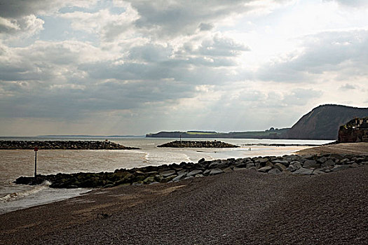 海岸线,德文郡,英格兰