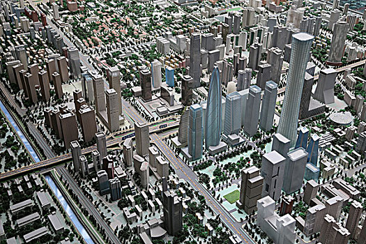 北京市规划展览馆沙盘模型国贸地区鸟瞰图