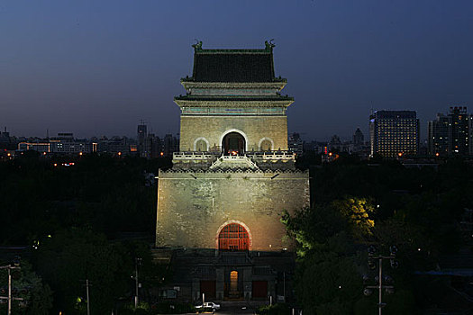 北京钟楼夜景